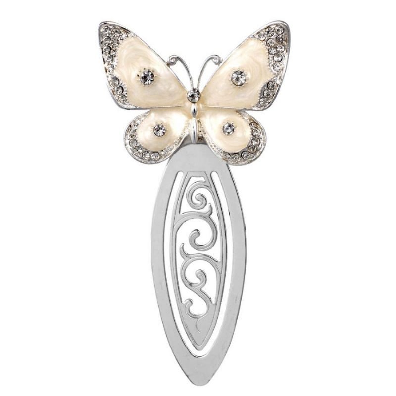 Silver Butterfly Bookmark