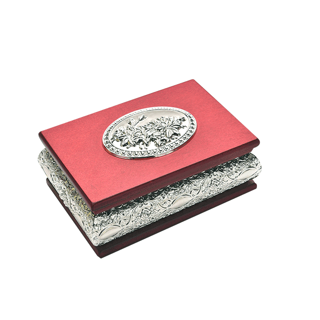 Red Silver-Plated Box