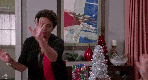 sliding useless presents down the table coz nobody likes them