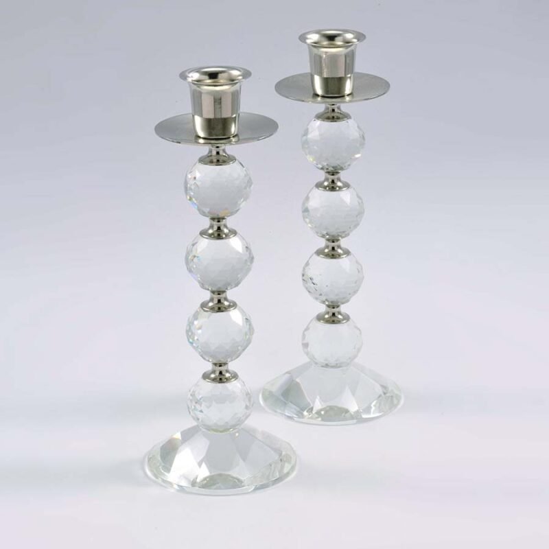 CRYSTAL BLUE BELL CANDLE STAND