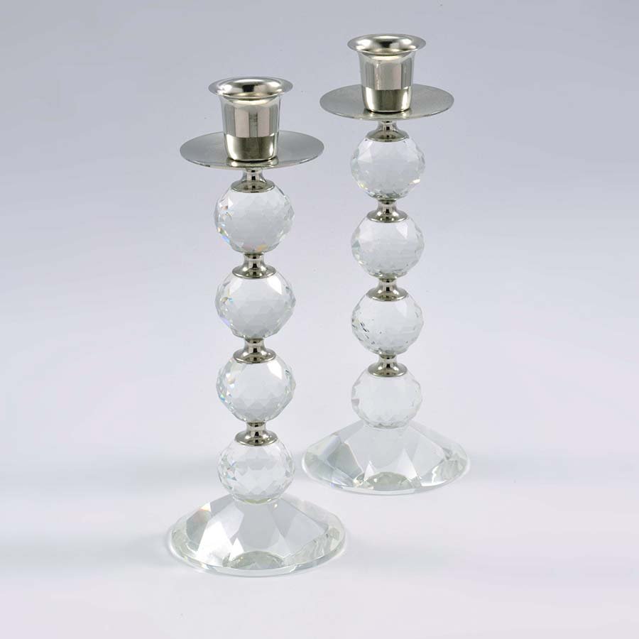 CRYSTAL BLUE BELL CANDLE STAND